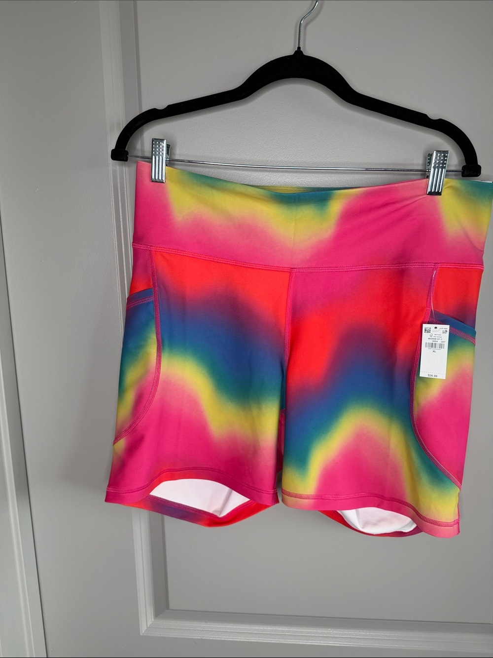 Old Navy Pink Rainbow Tie-Dye Athletic Shorts